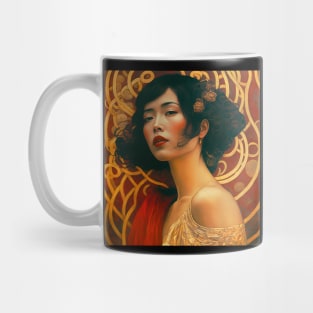 Art Deco Style Woman Mug